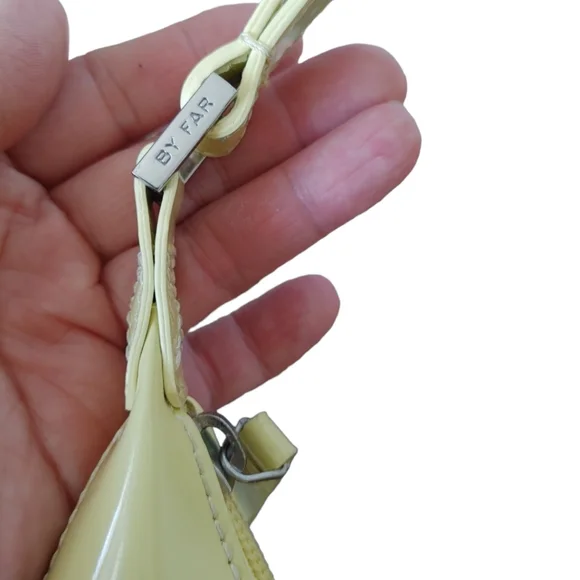 By Far Yellow Patent Leather Amber Small Handbag - Picture 3 of 16